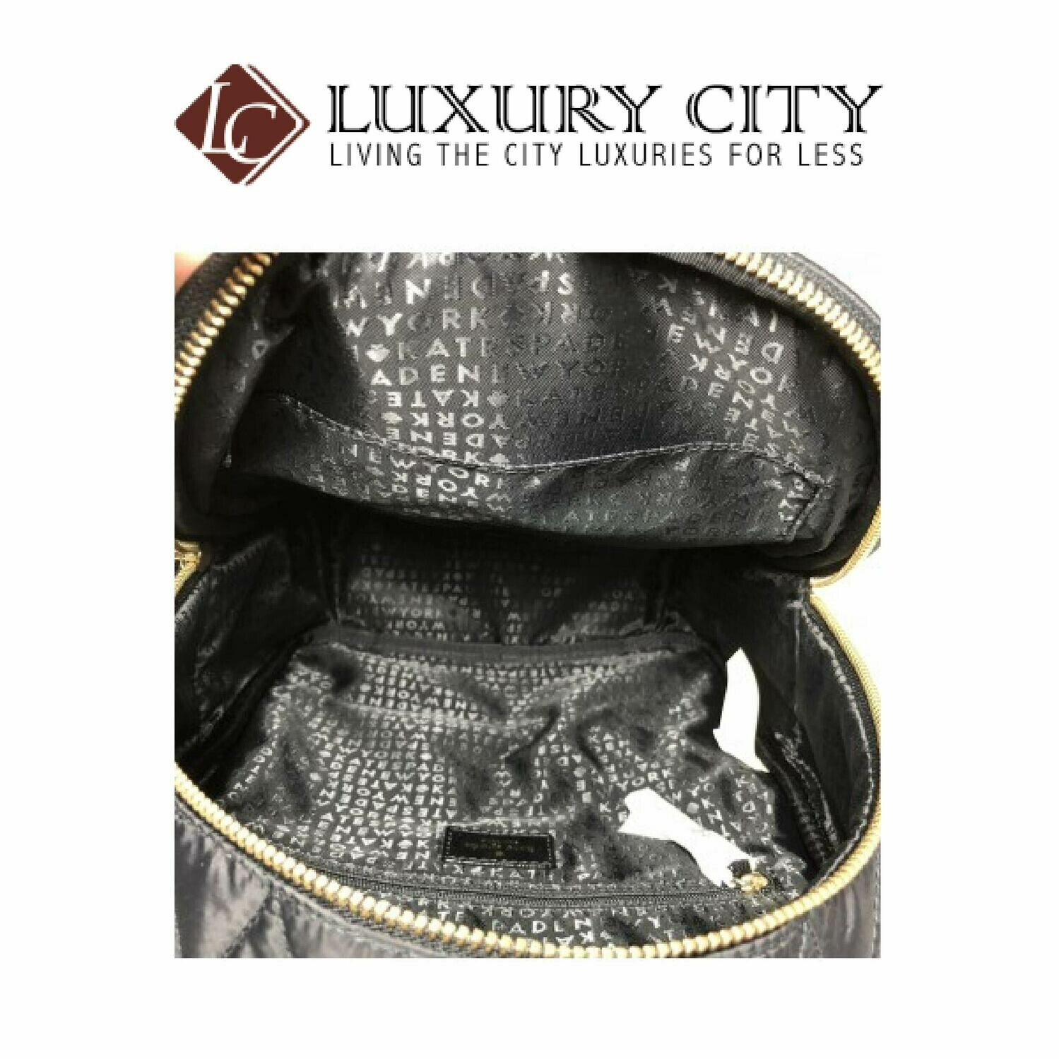 [Luxury City] Kate Spade New York Blake Avenue Small Bradley Backpack Black Quilted NWT