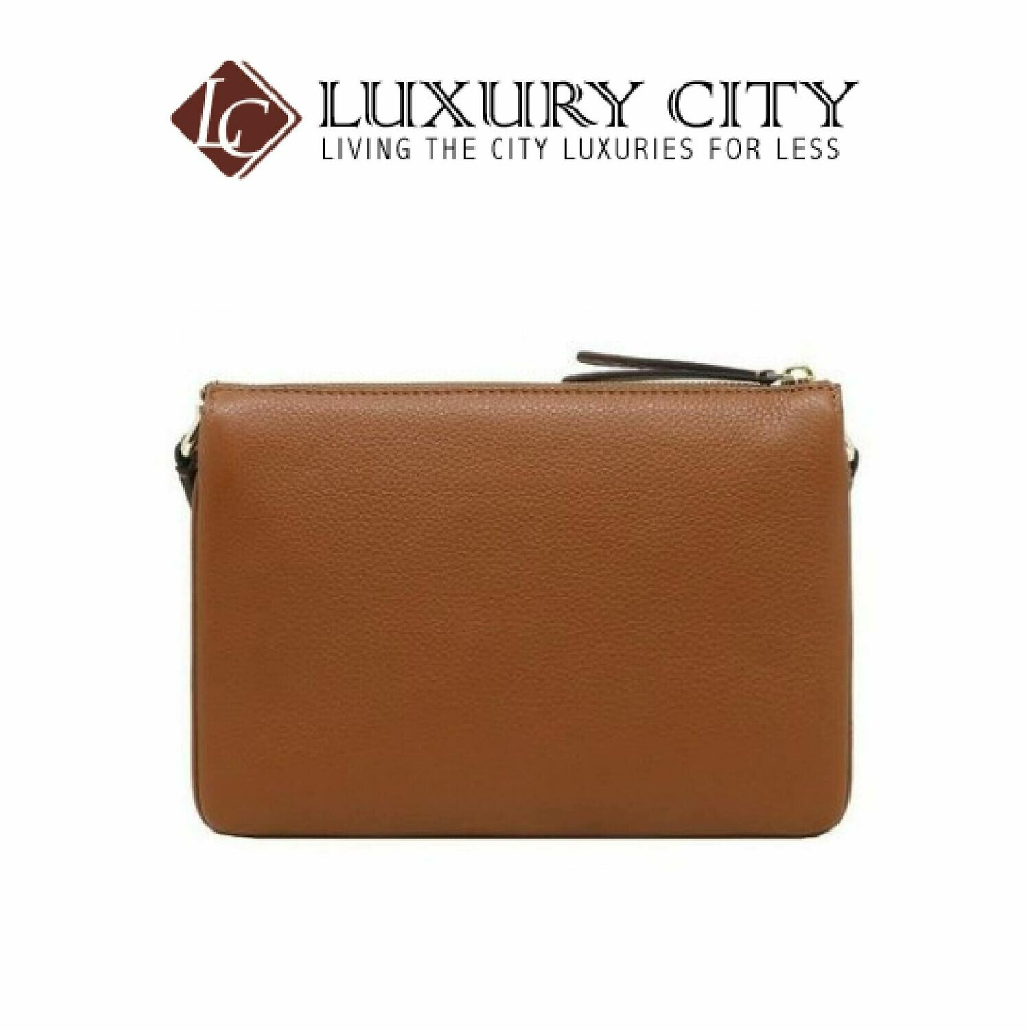 [Luxury City] Kate Spade New York Triple Gusset Crossbody Brown Katespade-WKRU5942