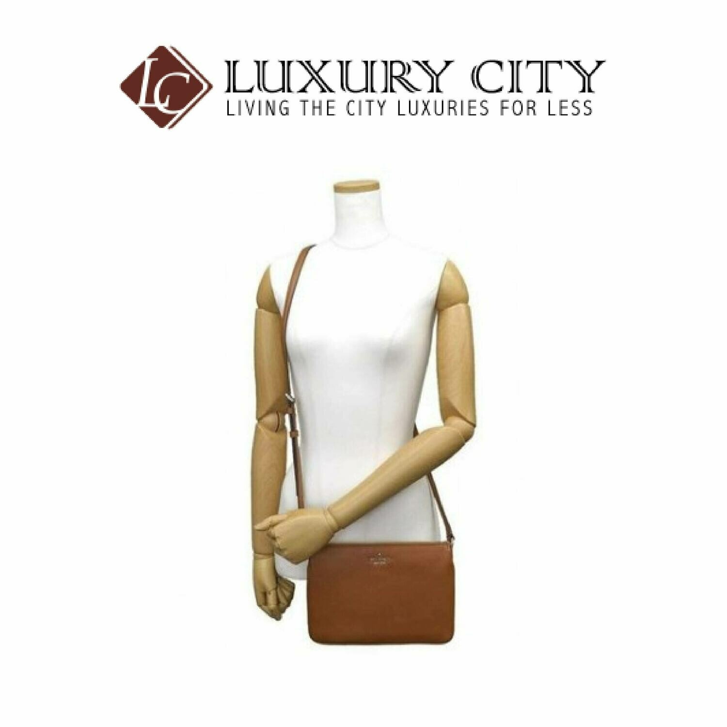 [Luxury City] Kate Spade New York Triple Gusset Crossbody Brown Katespade-WKRU5942