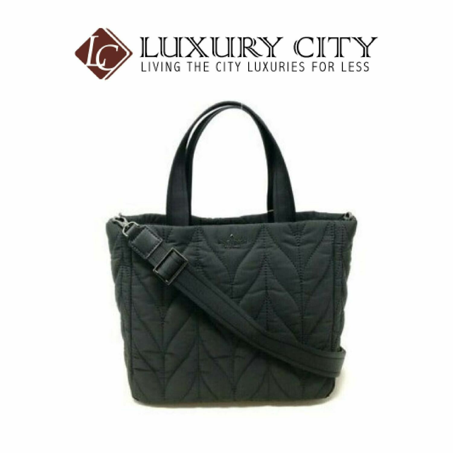 [Luxury City] Kate Spade Ellie Small Tote Nylon Handbag Katespade-WKRU5824 (Black)