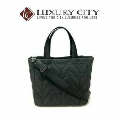 [Luxury City] Kate Spade Ellie Small Tote Nylon Handbag Katespade-WKRU5824 (Black)