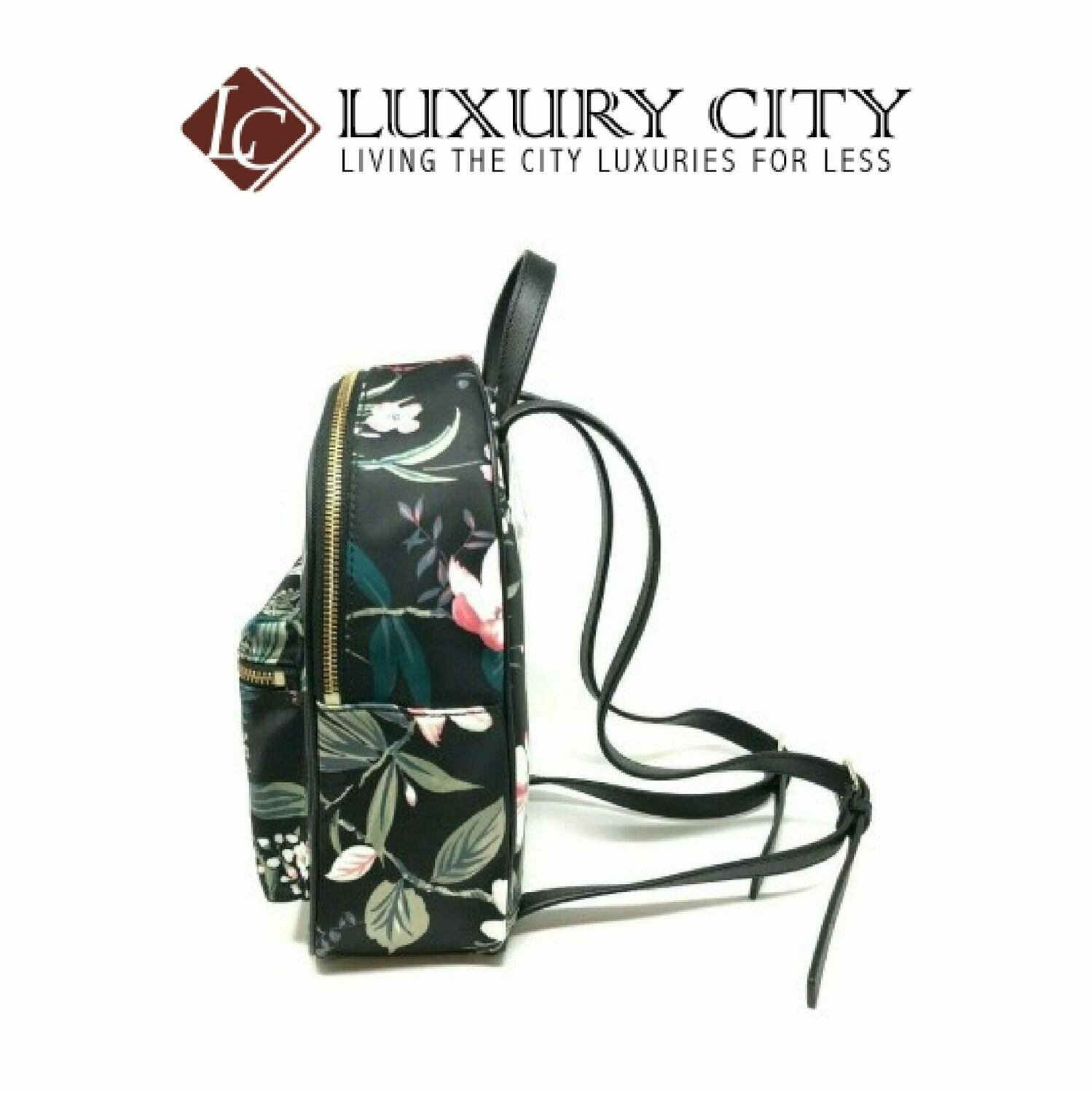[Luxury City] Kate Spade Small Bradley Wilson Road Botanical Floral Backpack Katespade-WKRU5753 (Black)