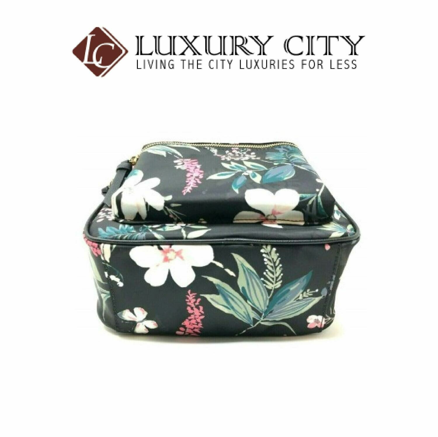 [Luxury City] Kate Spade Small Bradley Wilson Road Botanical Floral Backpack Katespade-WKRU5753 (Black)