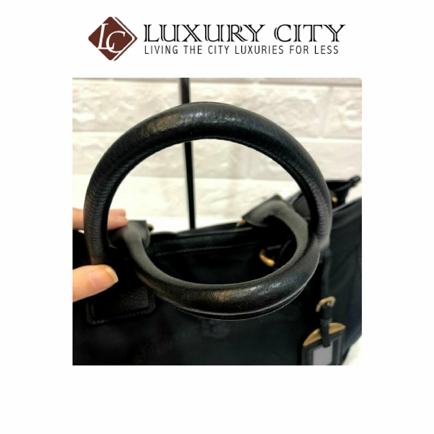 [Luxury City] Preloved Authentic Prada Fabric Handbag