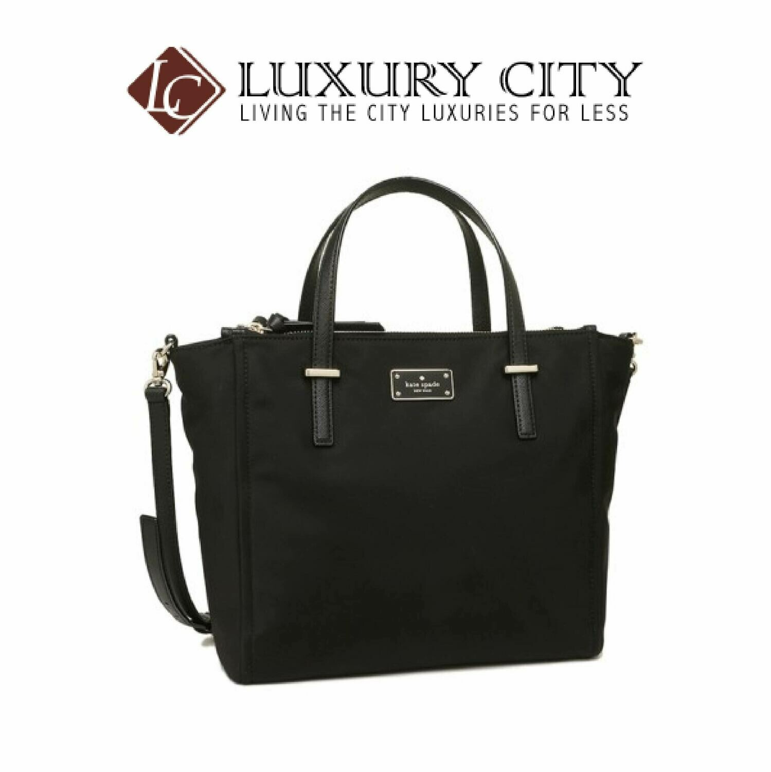 [Luxury City] Kate Spade Alyse Wilson Road Nylon Handbag Katespade-WKRU4715 (Black)