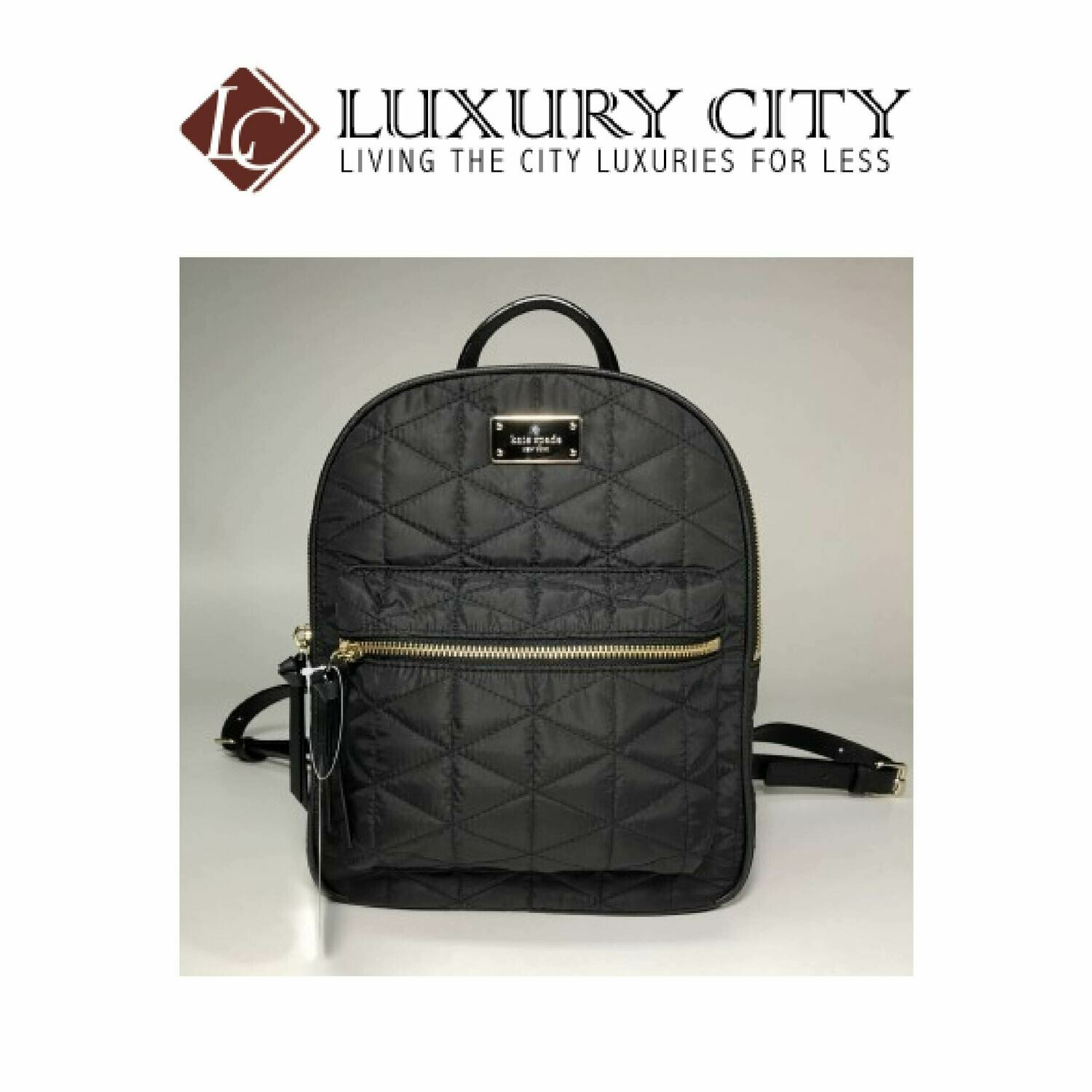 [Luxury City] Kate Spade New York Blake Avenue Small Bradley Backpack Black Quilted NWT
