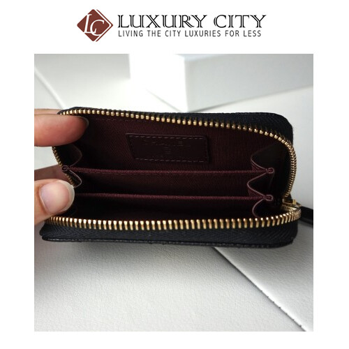 [Luxury City] Chanel Black Caviar Leather Zip Around Card Holder Wallet