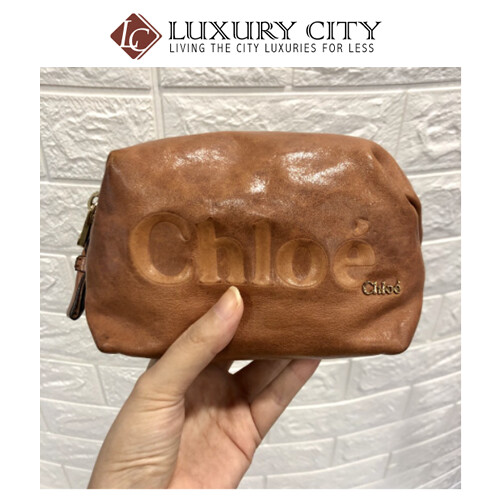 [Luxury City] Preloved Chloe Full Leather Pouch