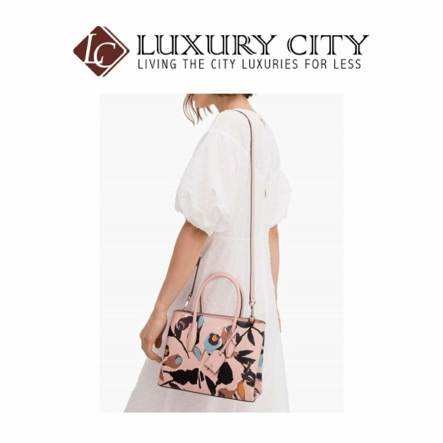 [Luxury City] Kate Spade Eva Paper Rose Small Top Zip Satchel Pink Katespade-WKRU6120