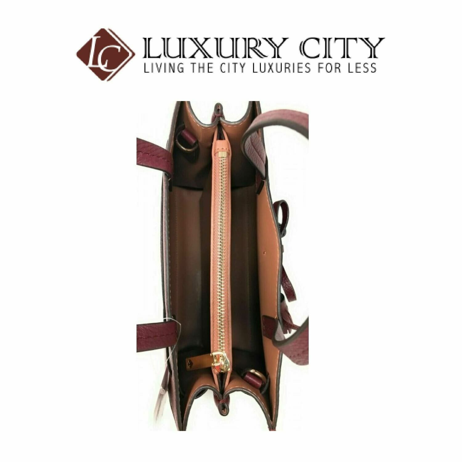 [Luxury City] Kate Spade New York Hayes Leather Satchel Maroon/Wine Katespade-WKRU5775