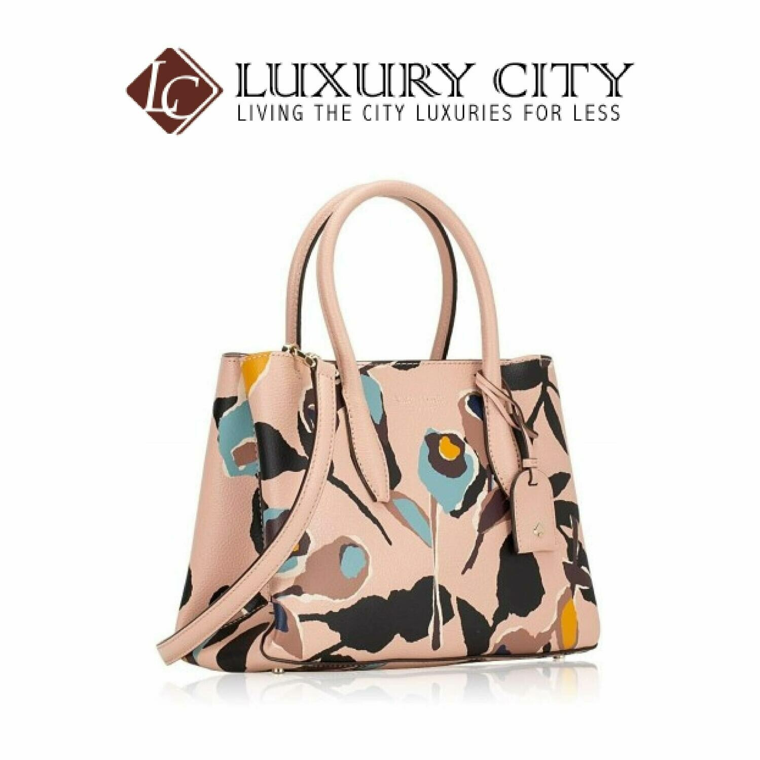 [Luxury City] Kate Spade Eva Paper Rose Small Top Zip Satchel Pink Katespade-WKRU6120