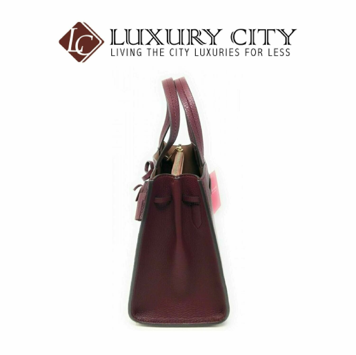 [Luxury City] Kate Spade New York Hayes Leather Satchel Maroon/Wine Katespade-WKRU5775