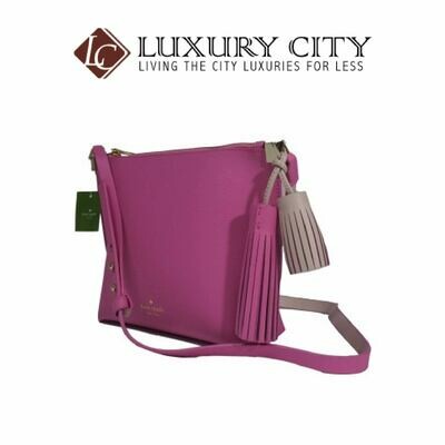 [Luxury City] Kate Spade Pepper Foster Court Leather Tassel Pink Crossbody Bag