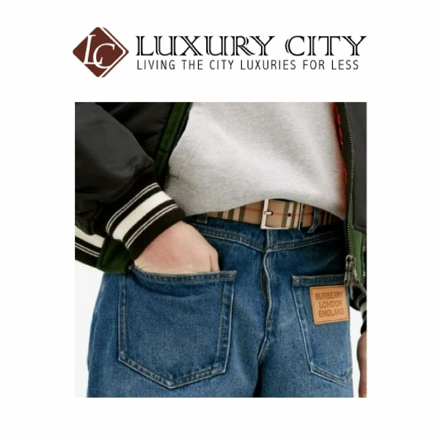 [Luxury City] Burberry Buckle Vintage Check E-Canvas Belt Burberry-8024184
