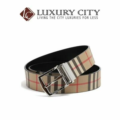 [Luxury City] Burberry Buckle Vintage Check E-Canvas Belt Burberry-8024184
