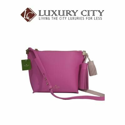 [Luxury City] Kate Spade Pepper Foster Court Leather Tassel Pink Crossbody Bag