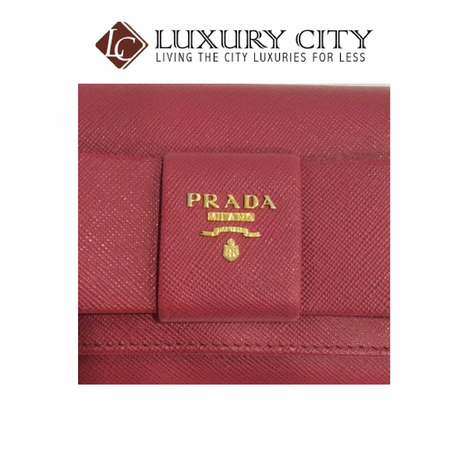 [Luxury City] Preloved Prada Saffiano Long Wallet
