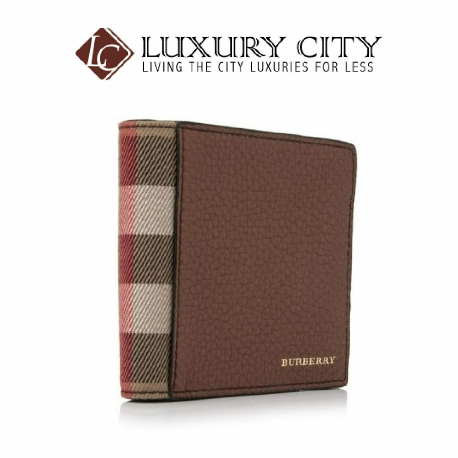 [Luxury City] Burberry Grainy Leather House Check Regular 8 Credit Card Billfold Wallet Brown Burberry-40619951