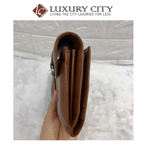 [Luxury City] Preloved Used Longchamp Full Leather Double Side Long Wallet