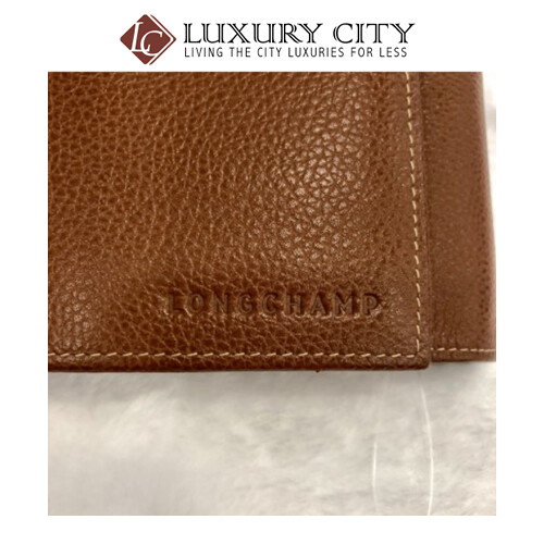 [Luxury City] Preloved Used Longchamp Full Leather Double Side Long Wallet
