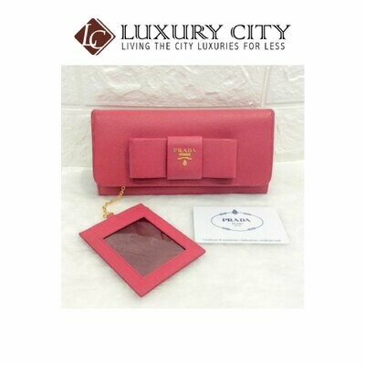 [Luxury City] Preloved Prada Saffiano Long Wallet