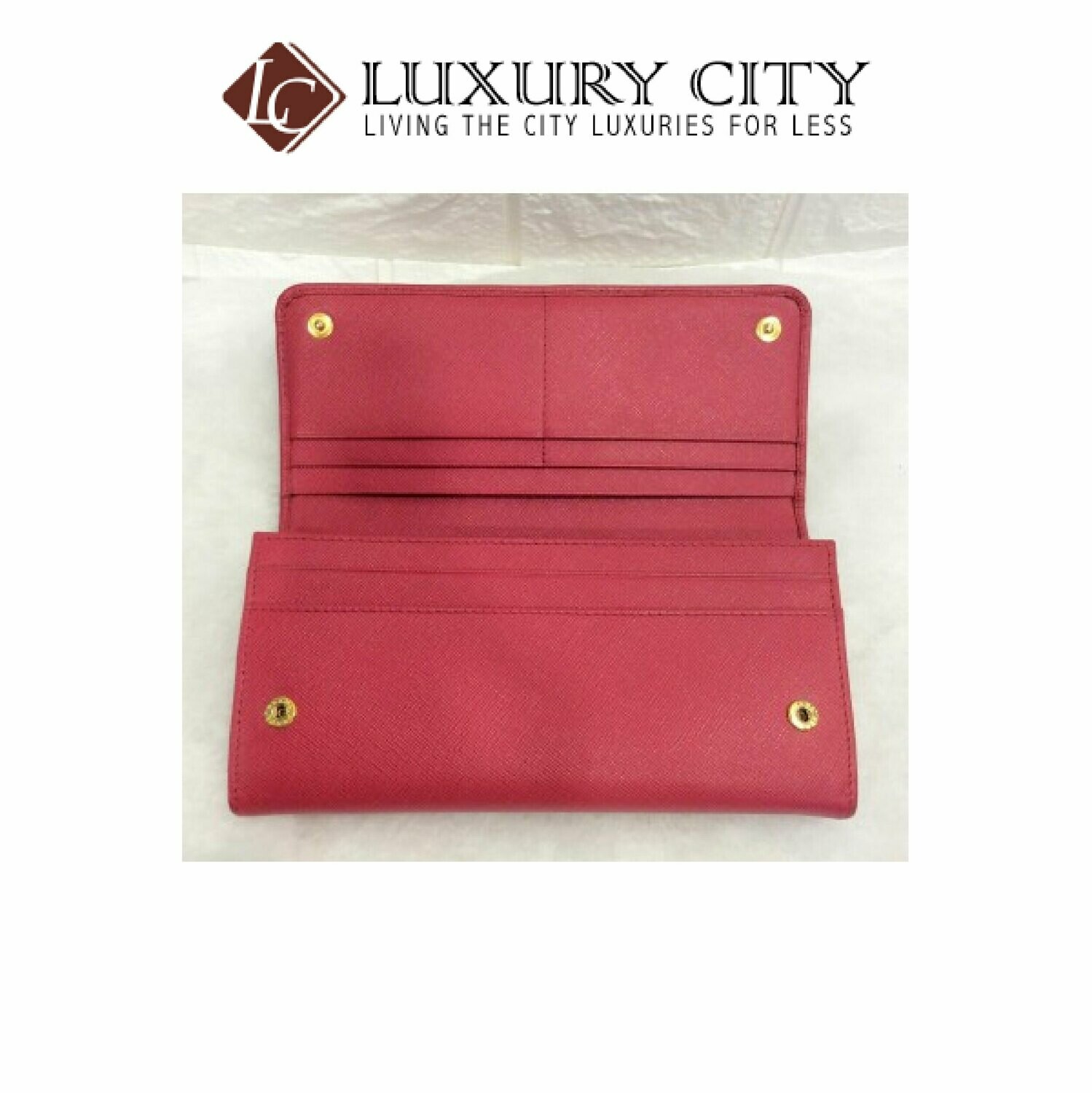 [Luxury City] Preloved Prada Saffiano Long Wallet