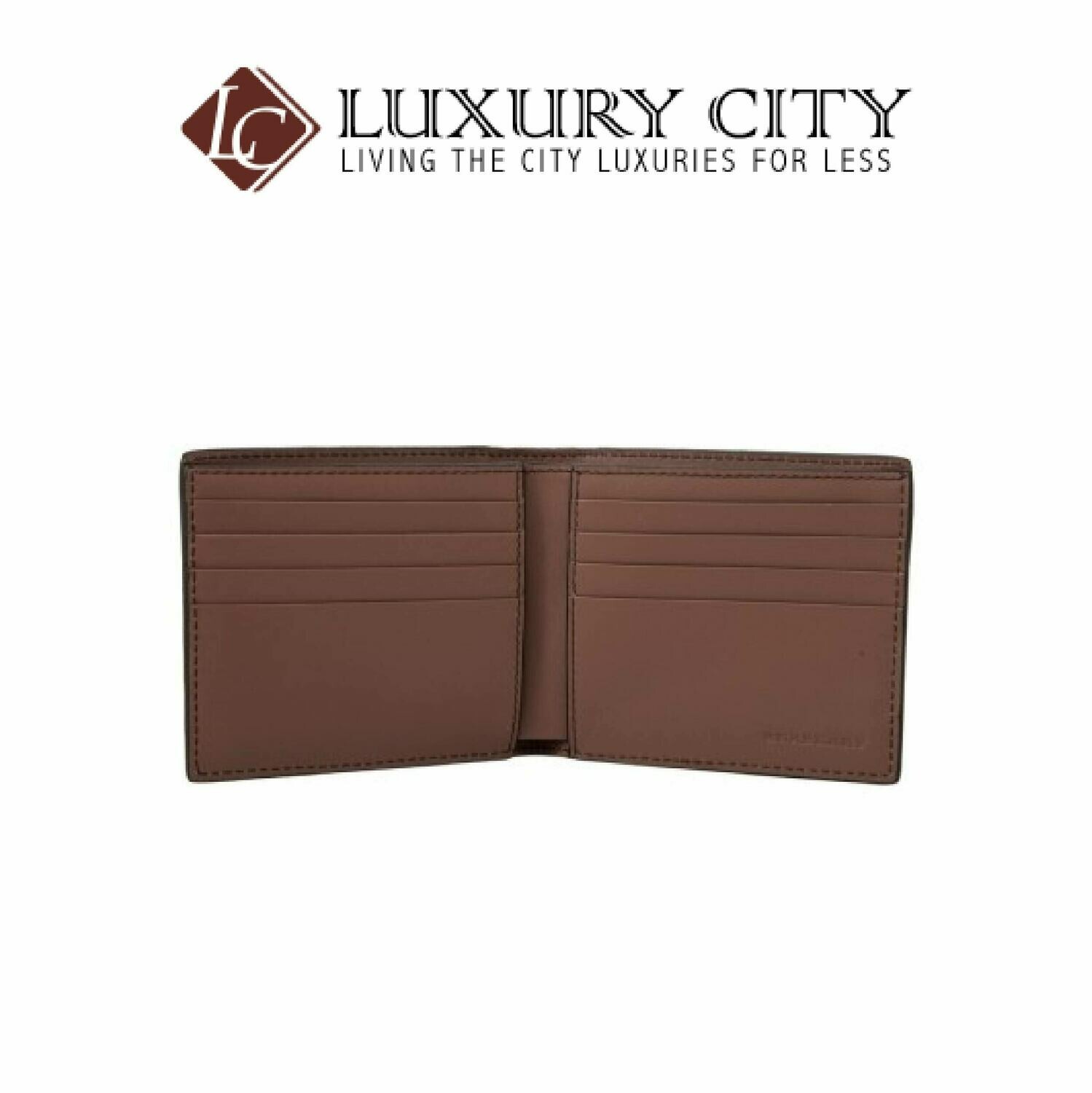 [Luxury City] Burberry Grainy Leather House Check Regular 8 Credit Card Billfold Wallet Brown Burberry-40619951