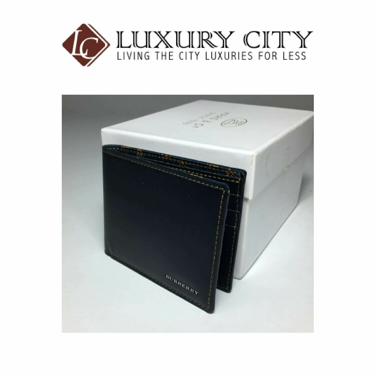 [Luxury City] Burberry Classic Portfolio Wallet In Navy Blue