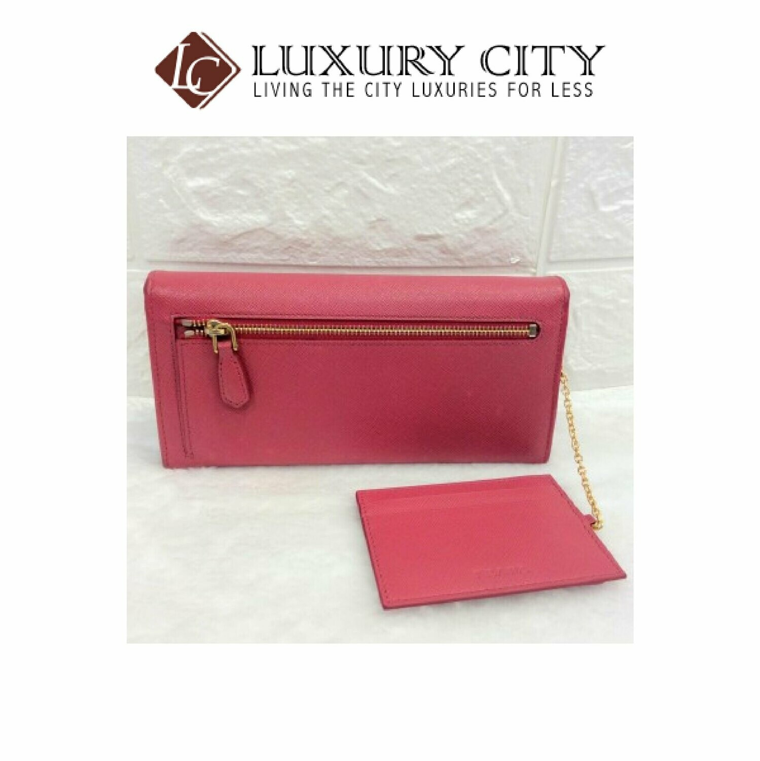 [Luxury City] Preloved Prada Saffiano Long Wallet