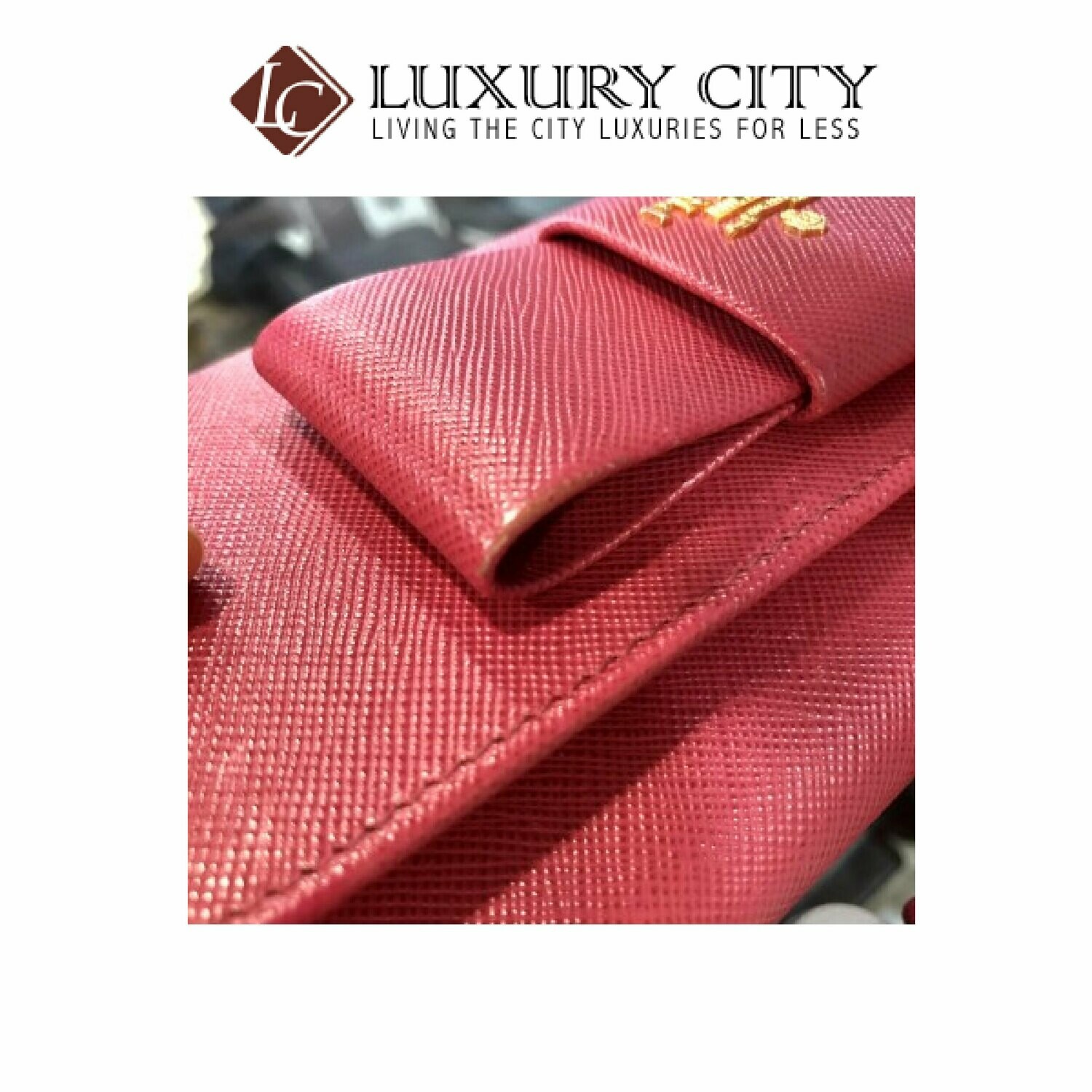 [Luxury City] Preloved Prada Saffiano Long Wallet