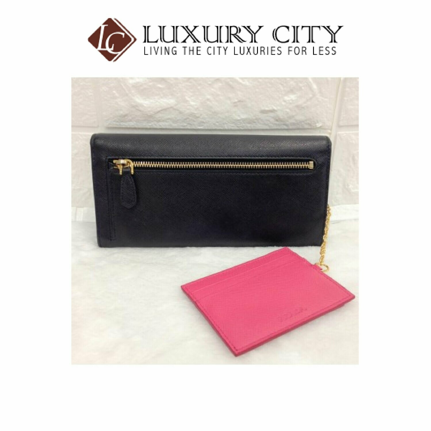 [Luxury City] Preloved Prada Saffiano Long Wallet