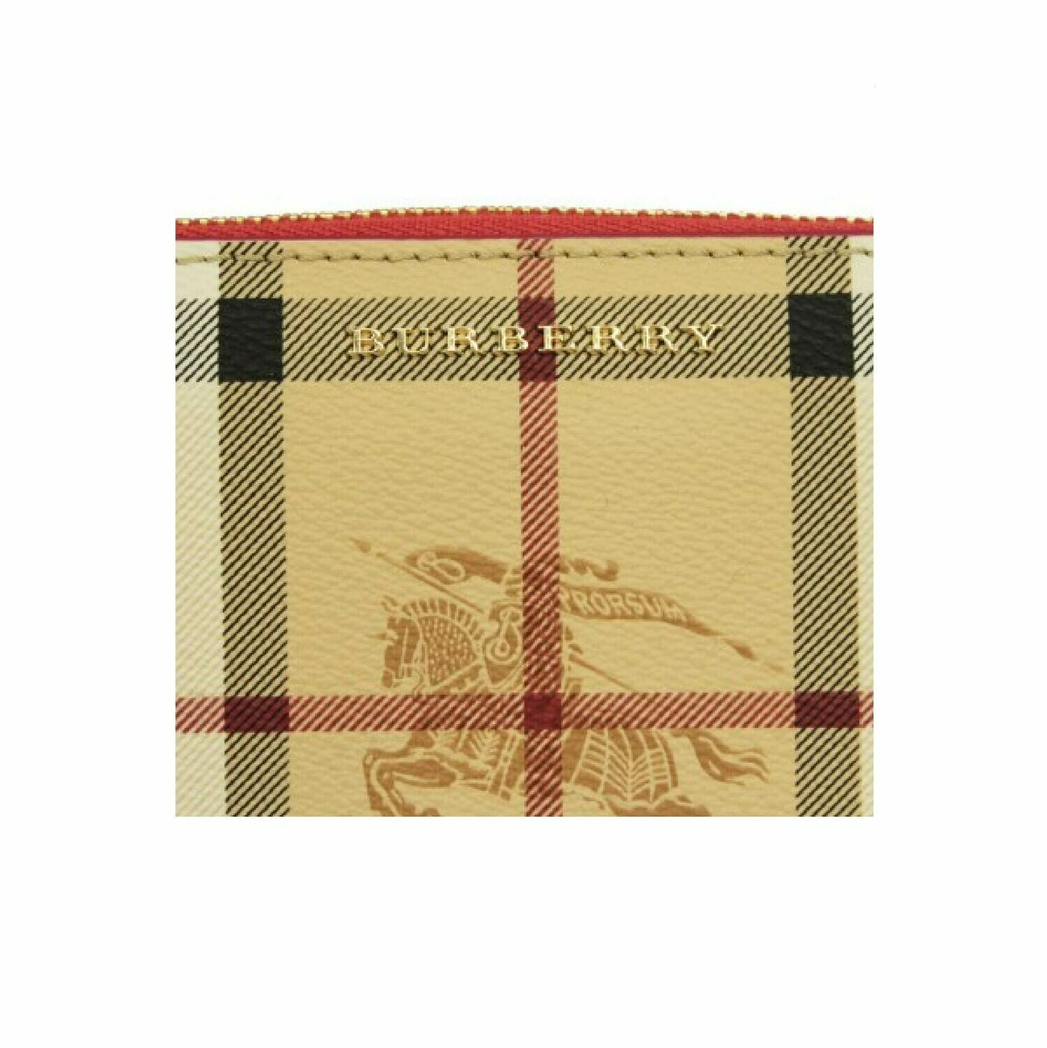[Luxury City] Burberry Haymarket Check and Leather Zip Around Wallet Burberry-40607311