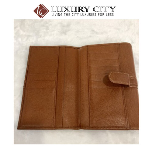[Luxury City] Preloved Used Longchamp Full Leather Double Side Long Wallet