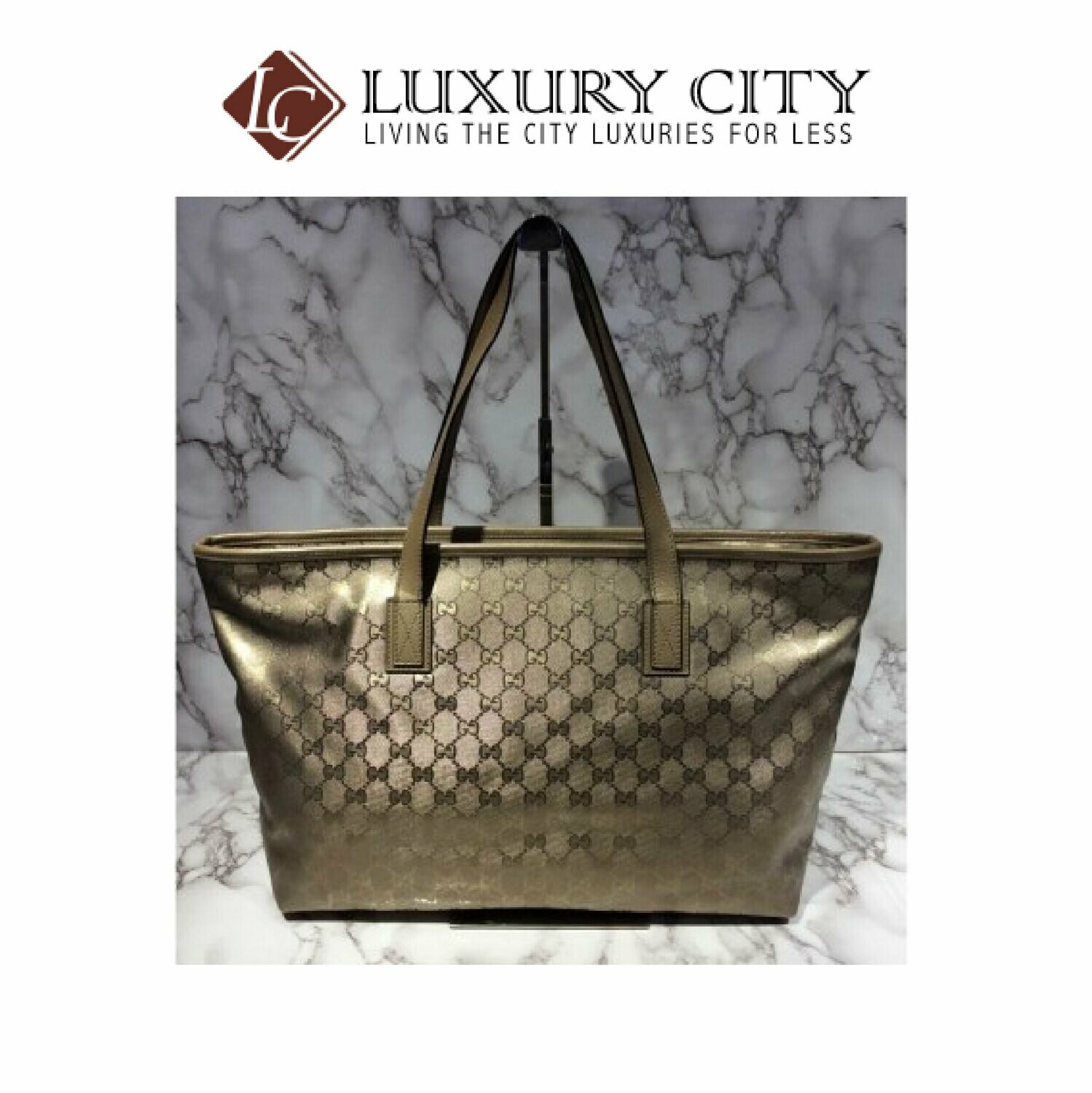 [Luxury City] Preloved Authentic Gucci Gold Classic Handbag
