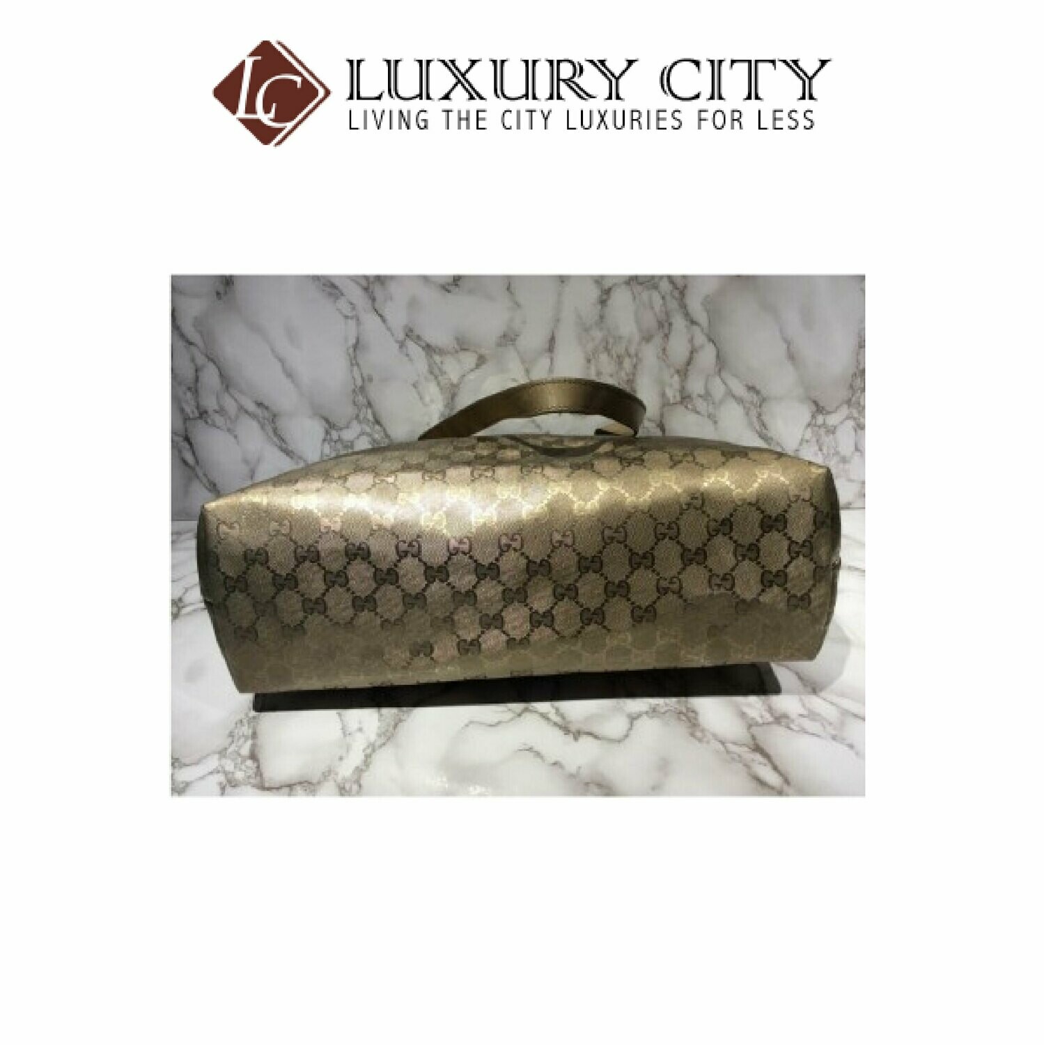 [Luxury City] Preloved Authentic Gucci Gold Classic Handbag