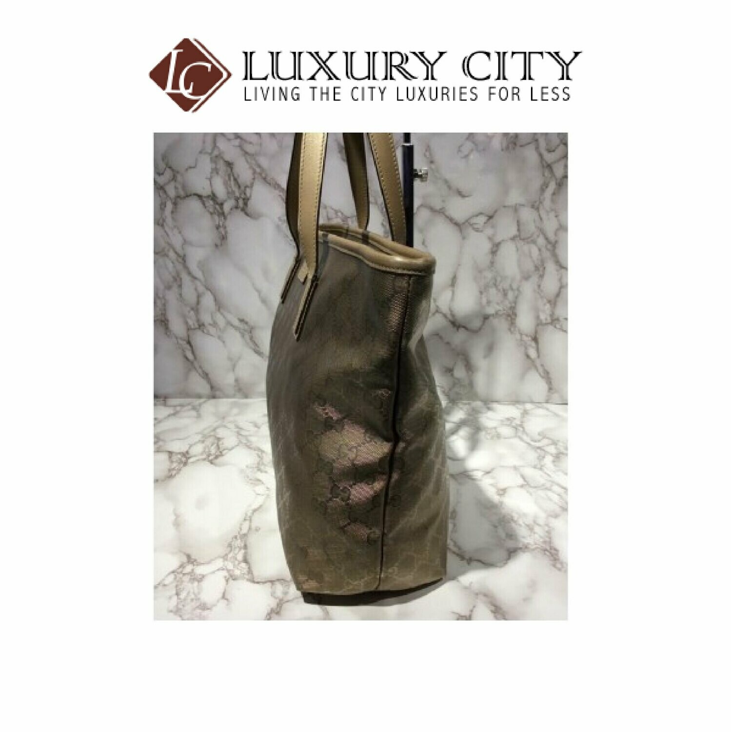 [Luxury City] Preloved Authentic Gucci Gold Classic Handbag