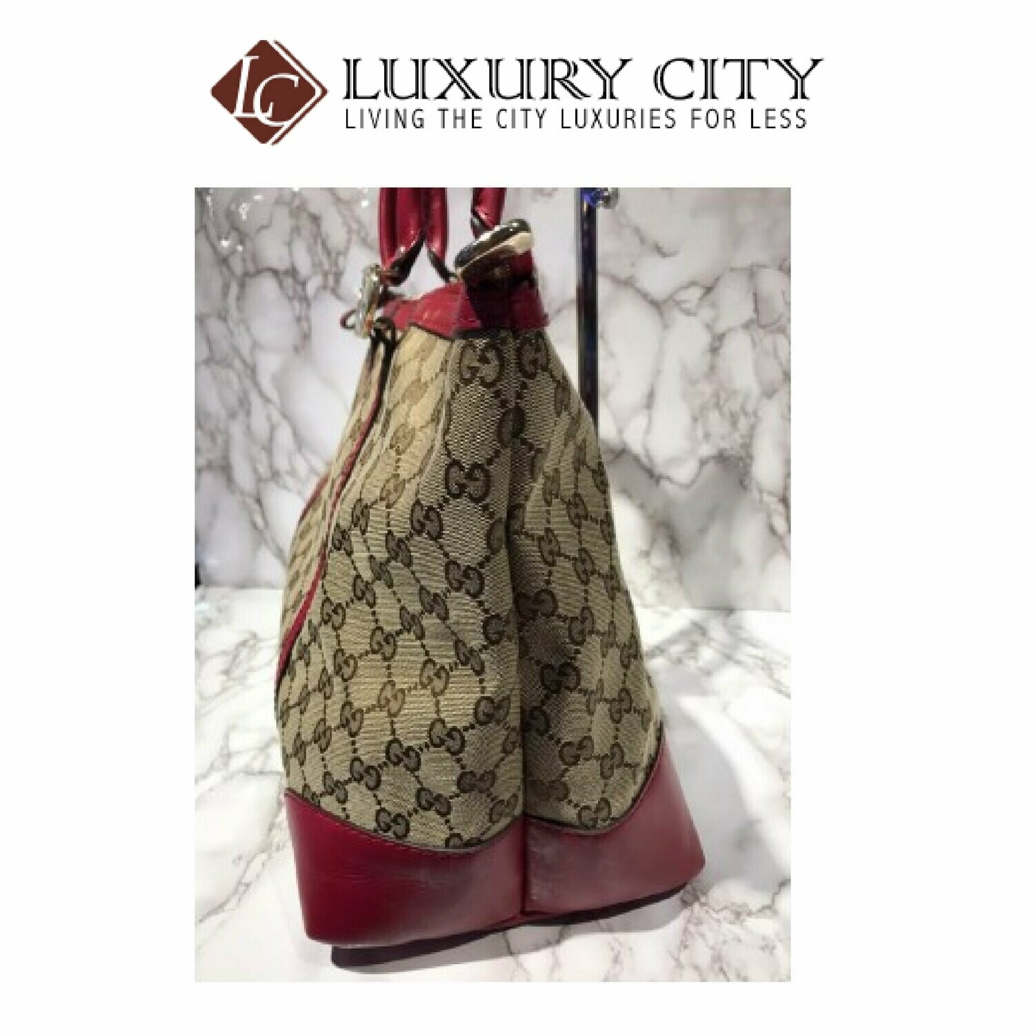 [Luxury City] Preloved Authentic Gucci Fabric Handbag