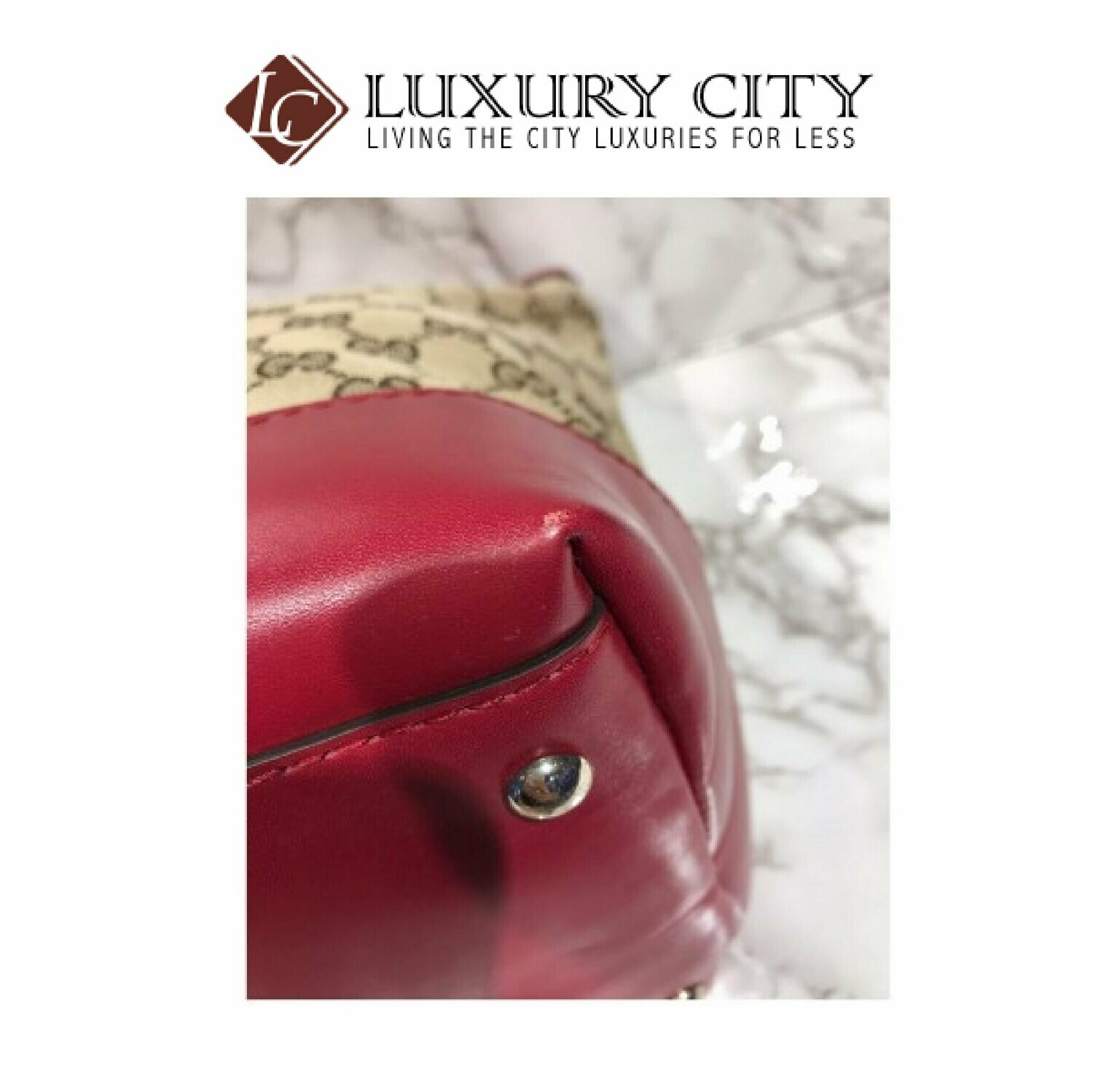 [Luxury City] Preloved Authentic Gucci Fabric Handbag