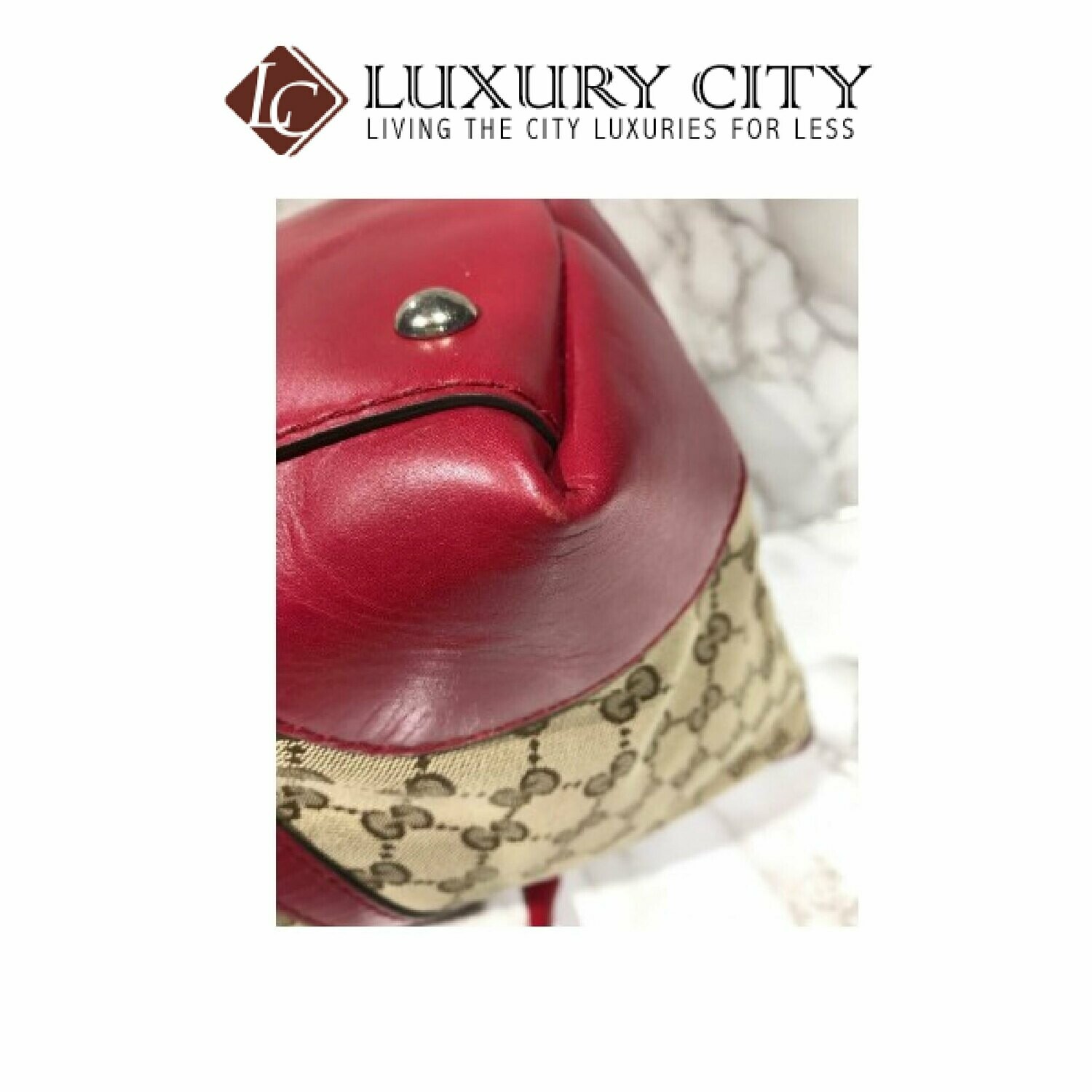 [Luxury City] Preloved Authentic Gucci Fabric Handbag