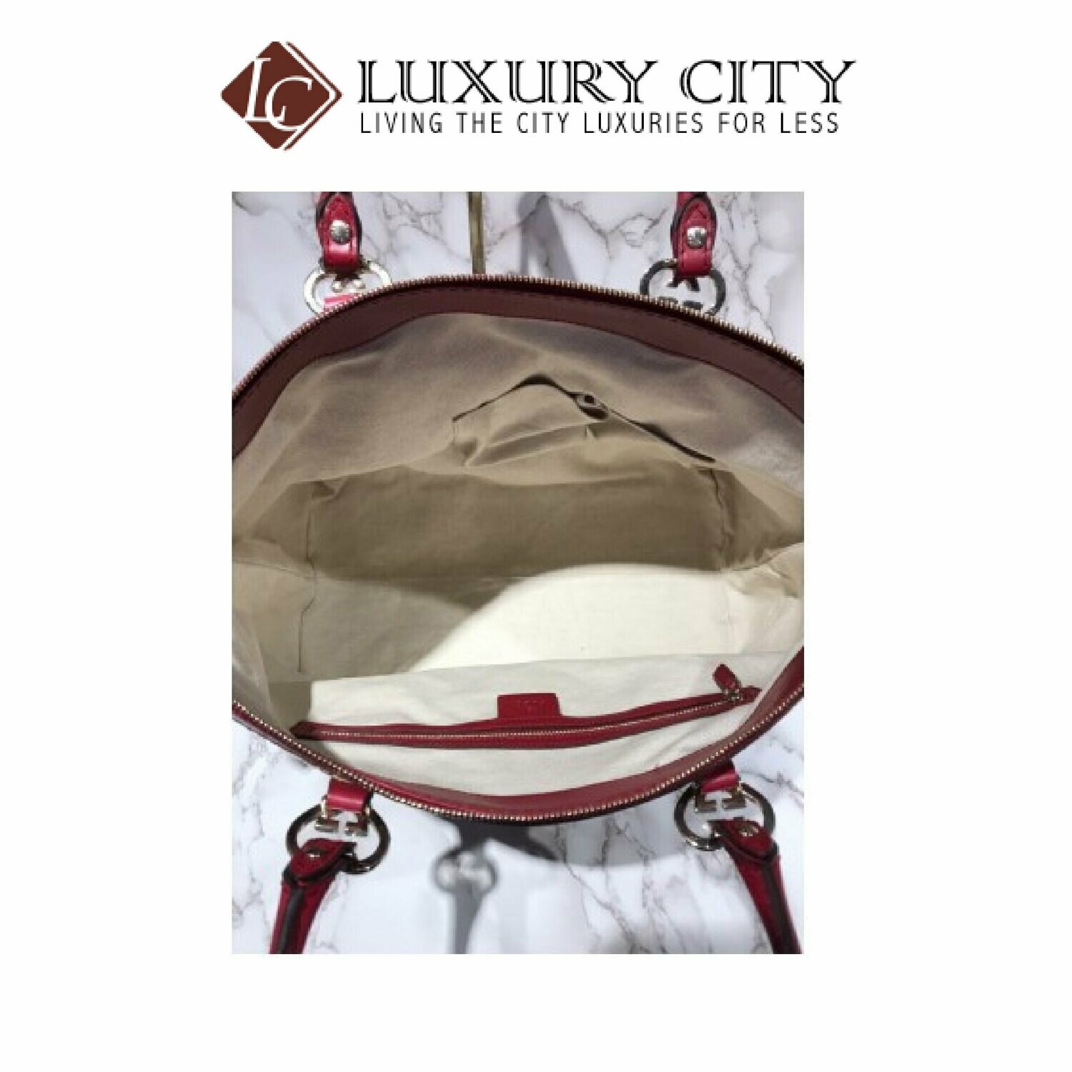 [Luxury City] Preloved Authentic Gucci Fabric Handbag