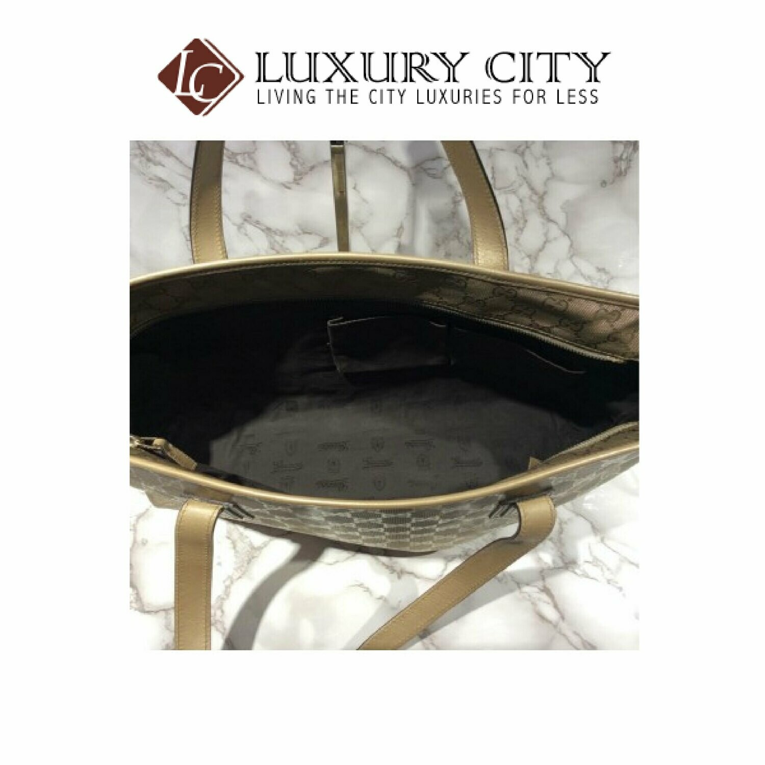 [Luxury City] Preloved Authentic Gucci Gold Classic Handbag