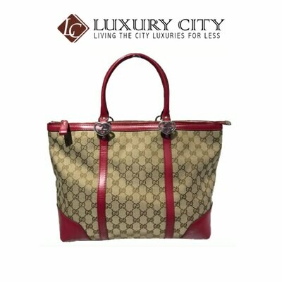 [Luxury City] Preloved Authentic Gucci Fabric Handbag
