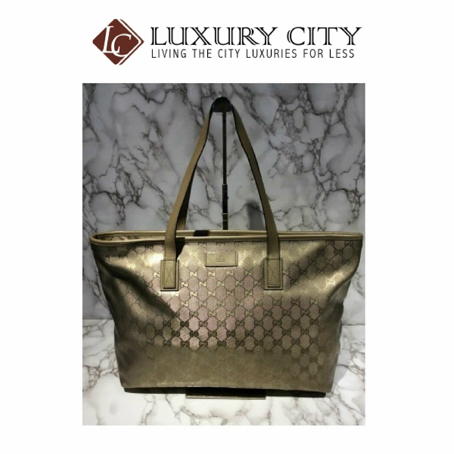 [Luxury City] Preloved Authentic Gucci Gold Classic Handbag