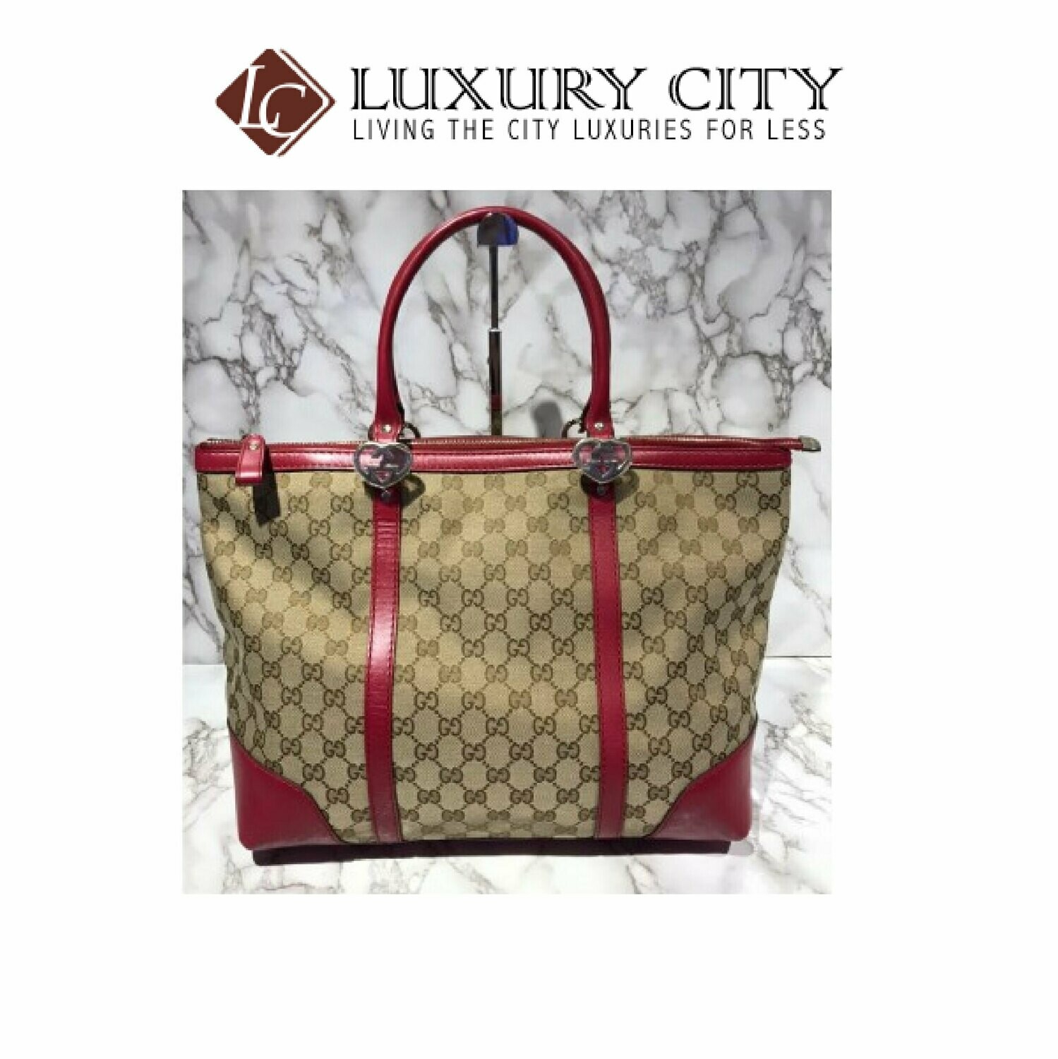 [Luxury City] Preloved Authentic Gucci Fabric Handbag