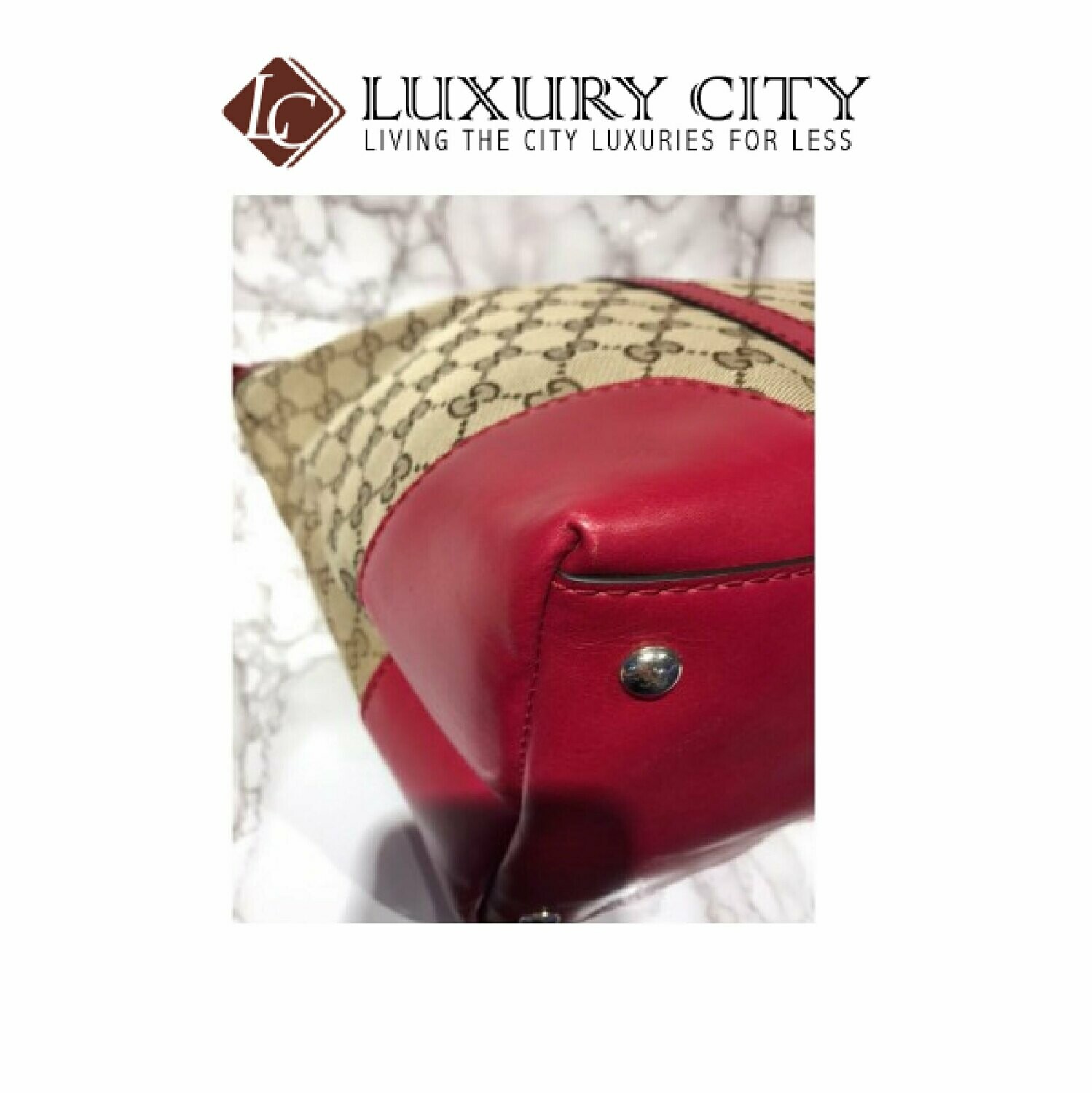 [Luxury City] Preloved Authentic Gucci Fabric Handbag