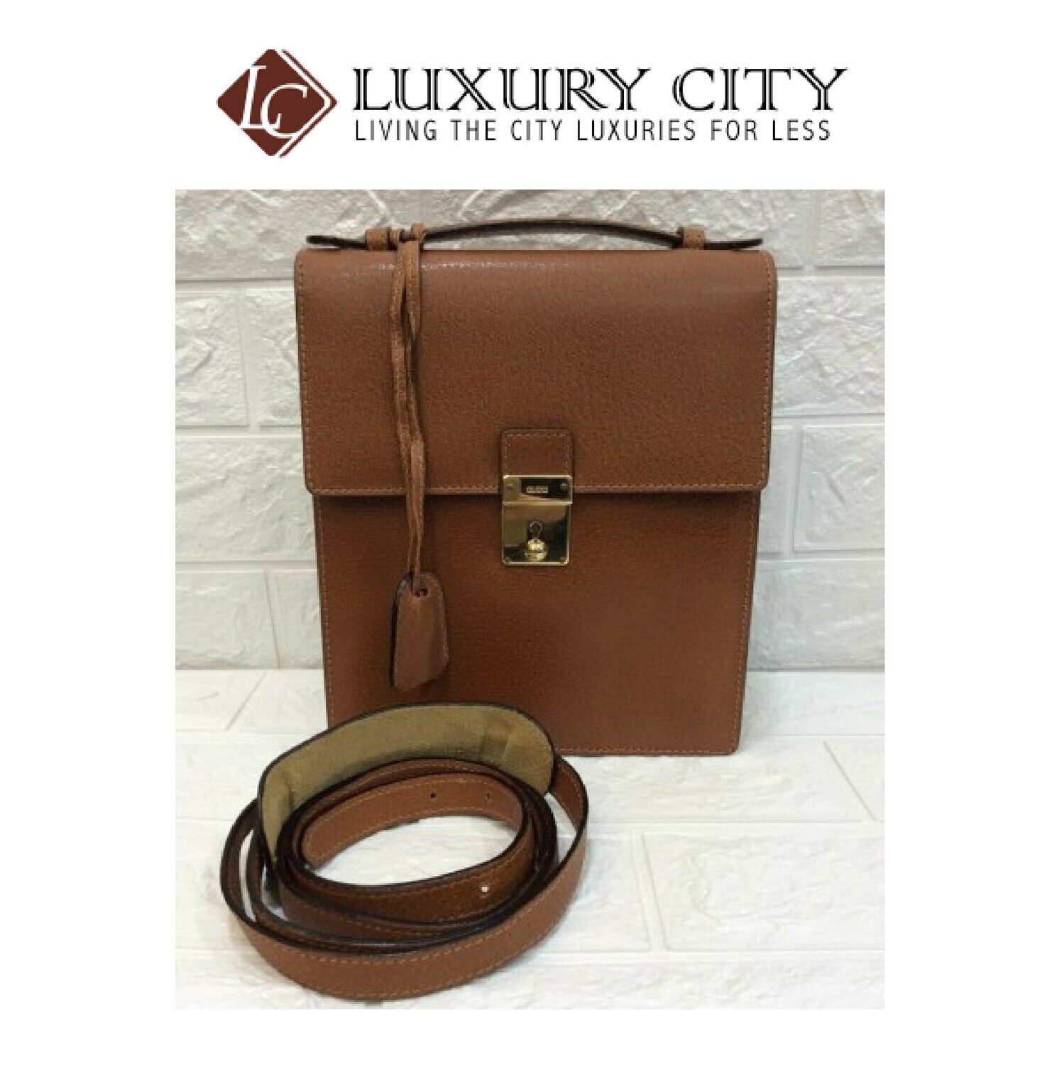 [Luxury City] Preloved Authentic Gucci Vintage Leather Crossbody Bag