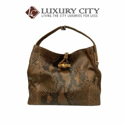 [Luxury City] Preloved Authentic Gucci Snake Leather Handbag