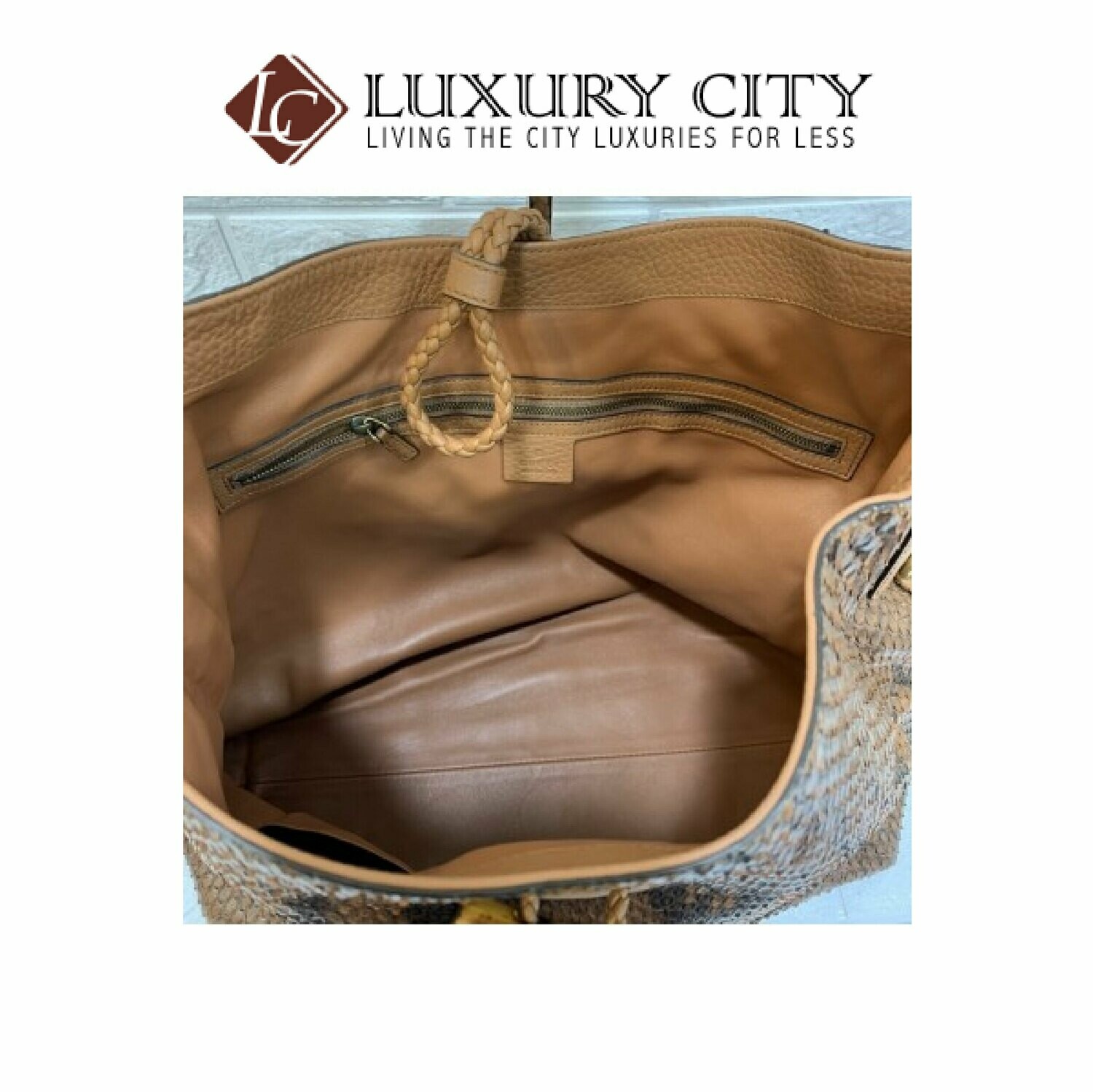 [Luxury City] Preloved Authentic Gucci Snake Leather Handbag