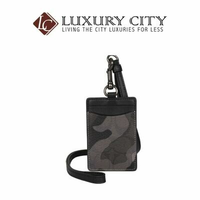 [Luxury City] Coach Mens ID Badge Lanyard With Card Slot Grey Ink Camo Coach-F88268