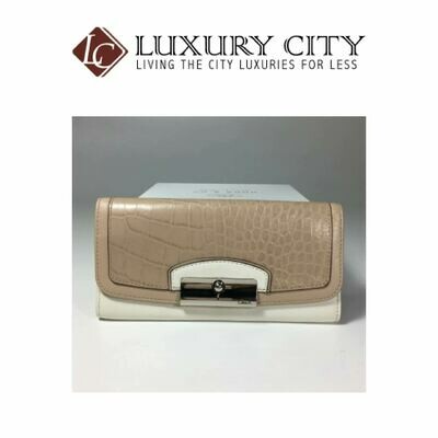 [Luxury City] Coach Kristin Spectator Leather Slim Envelope (Coach F49007) in Beige